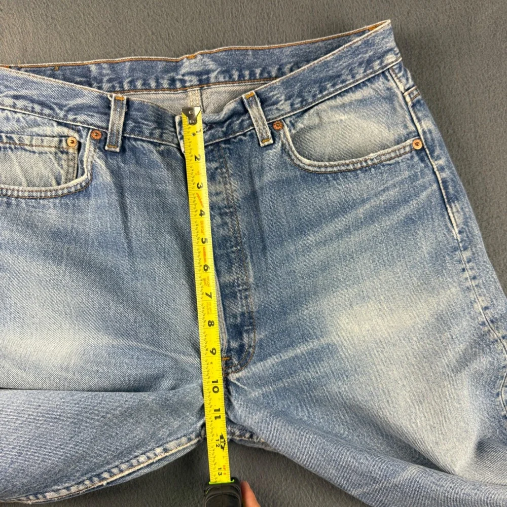 Vintage USA Levis 501 Jeans Men's 36x34 (Fits 34x34) Blue Faded Button Fly 1980s